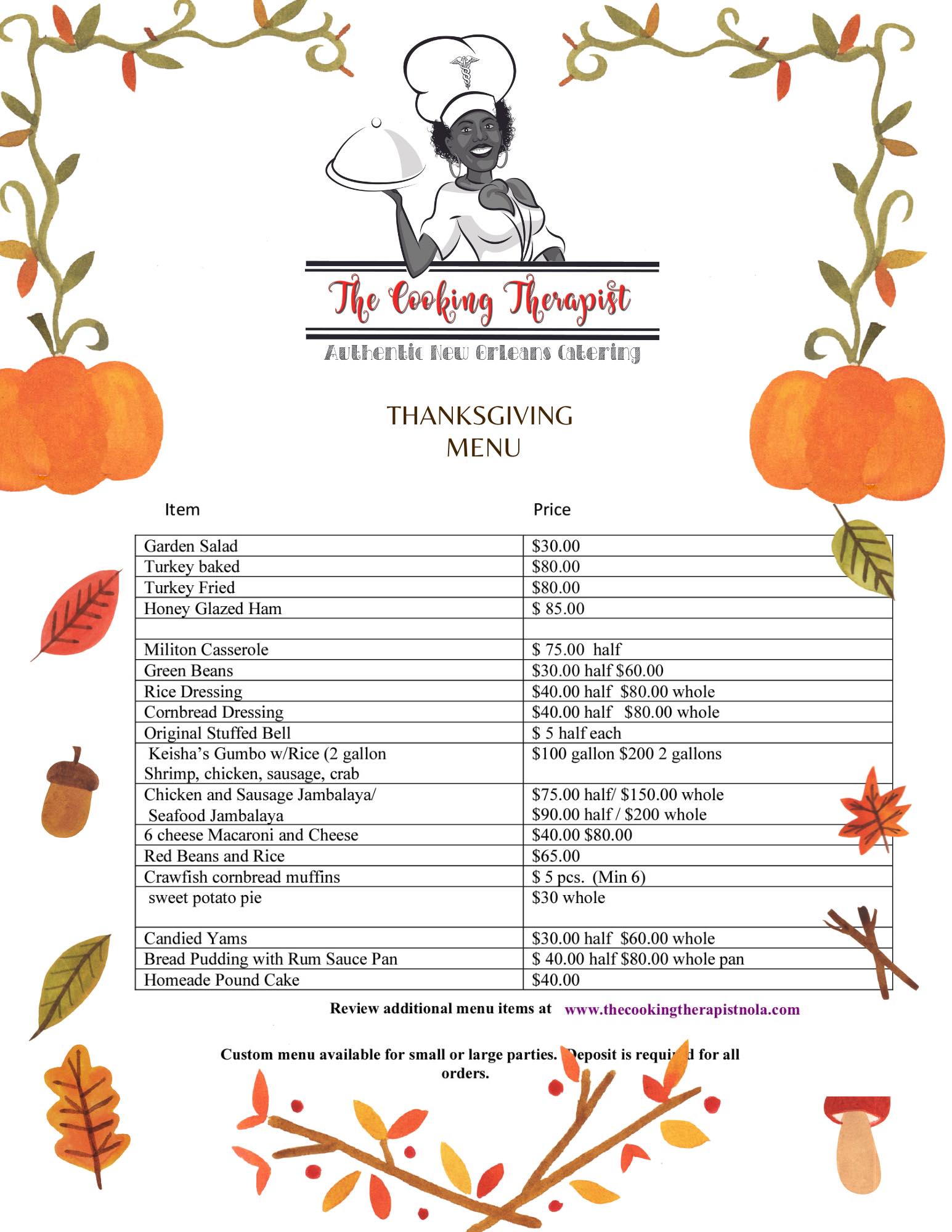 The Cooking Therapist Nola | New Orleans LA