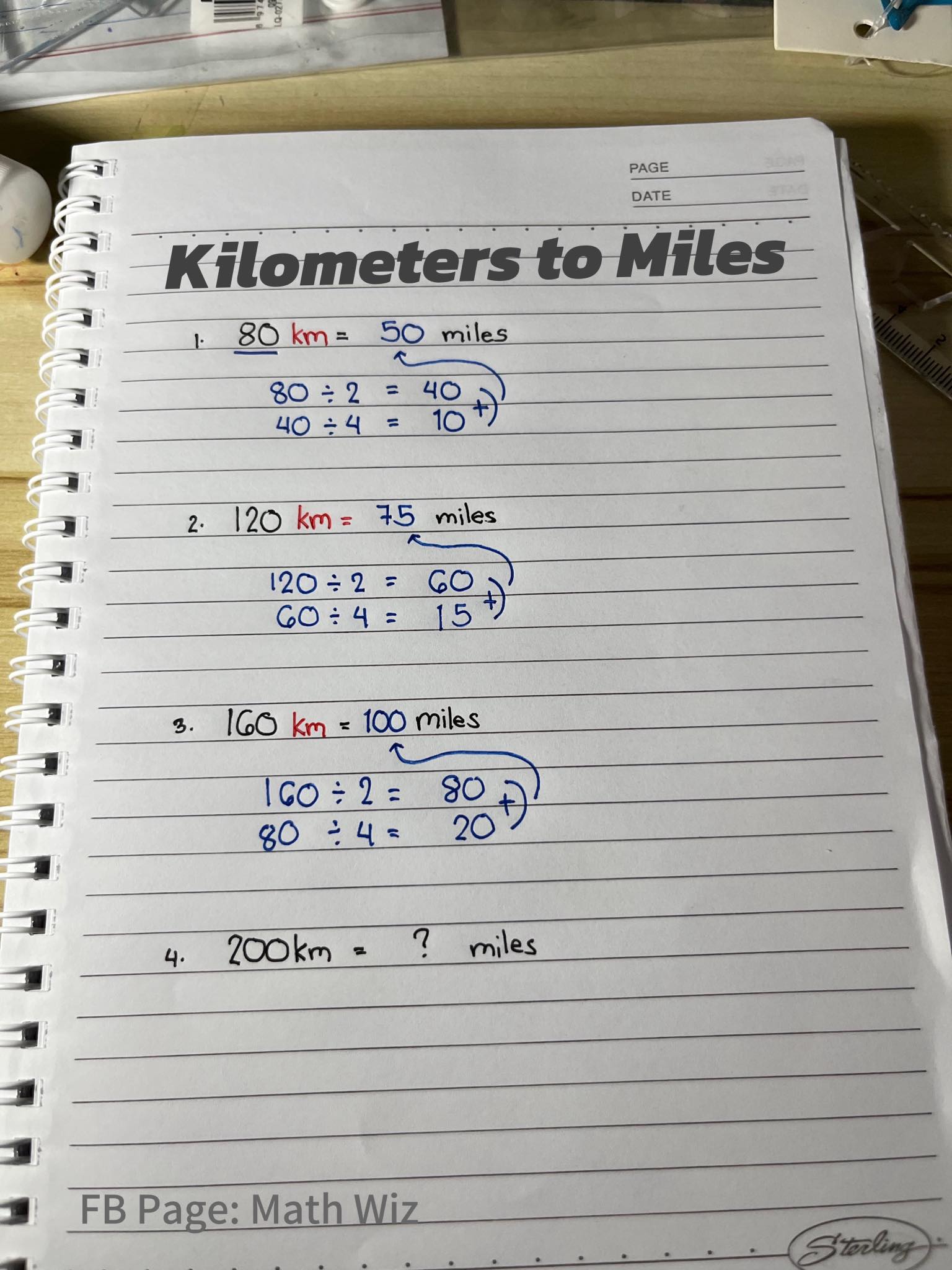 Math - Math Notes: Converting Kilometers to Miles📚 | Facebook