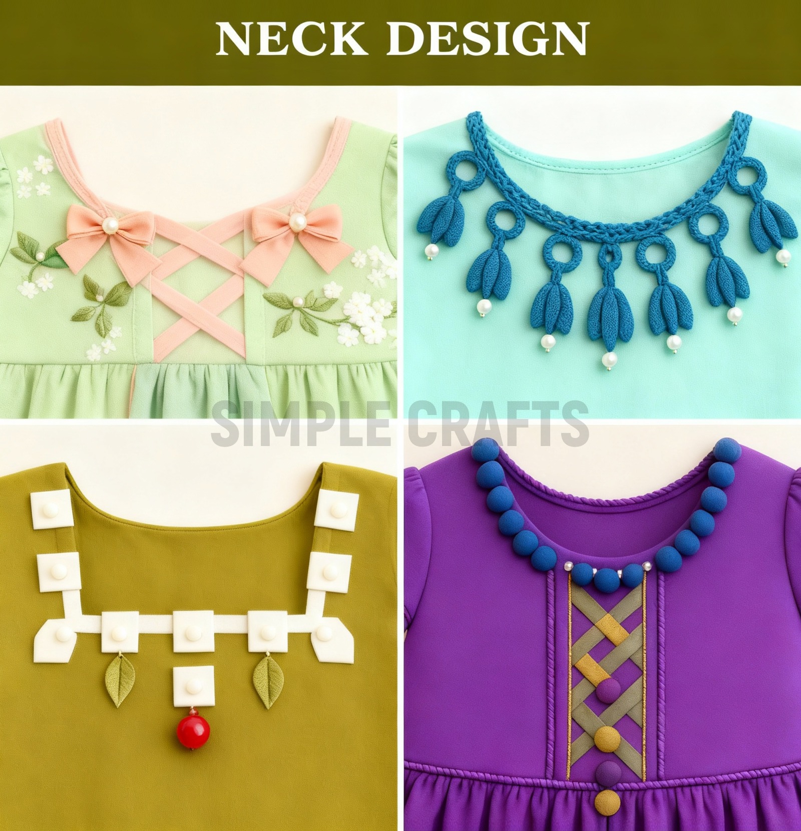 Simple - Beautiful Frock Neck Designs 🙂 #simplecrafts #new #post # ...