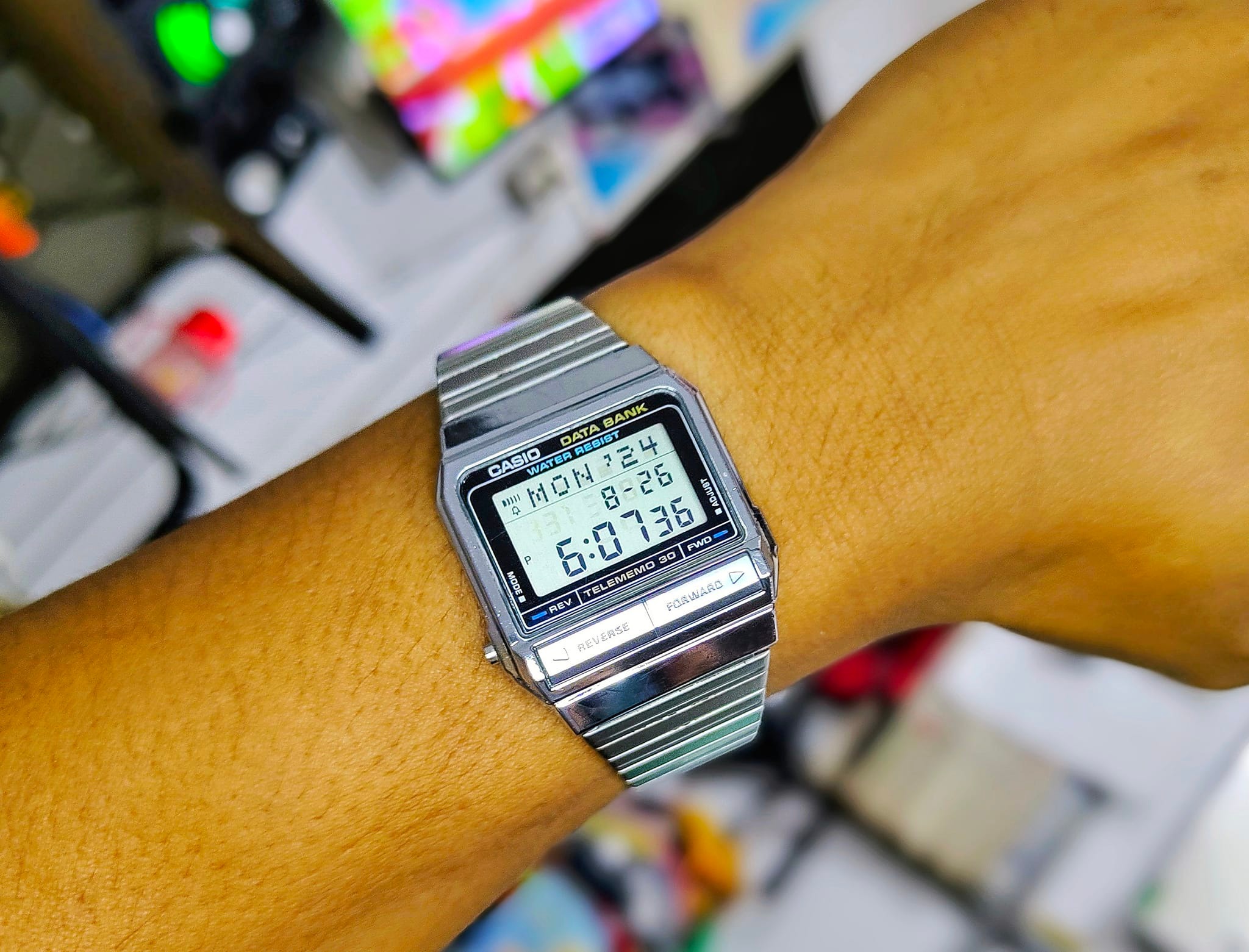 Casio DB-510 watch with soft rubber band
