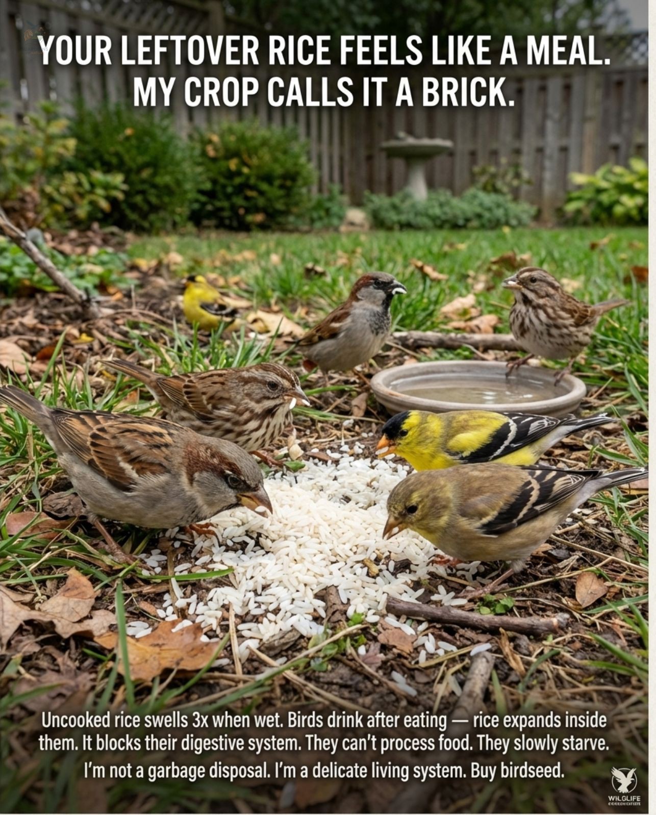 Guardians - You threw old rice in your yard thinking birds would ...