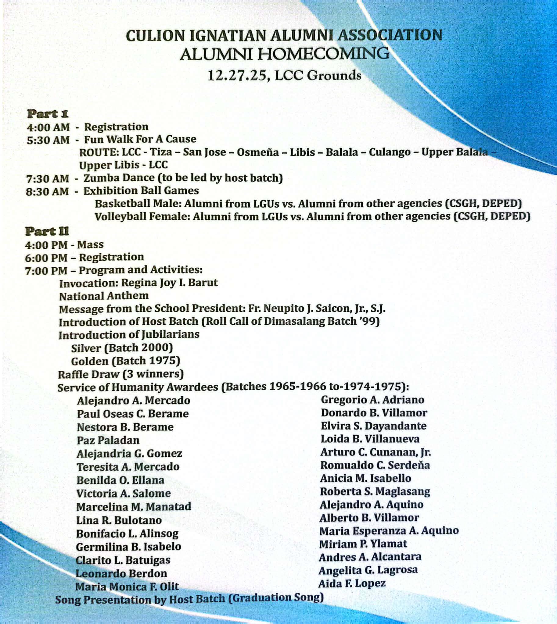 IN PHOTOS | ALUMNI HOMECOMING... - Loyola College of Culion | Facebook
