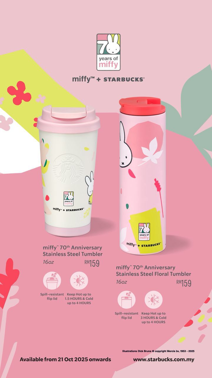 Hi Miffy fans, this one's for you! 🐰 The Miffy™️ + Starbucks