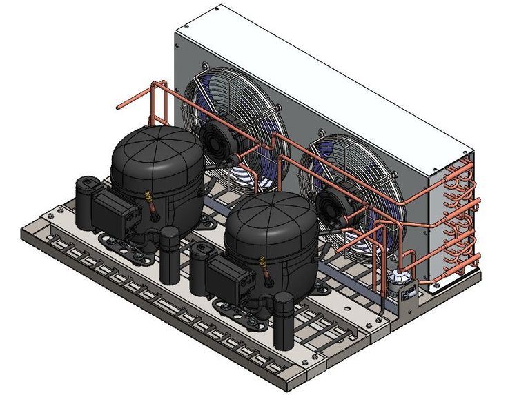 How its Works | a refrigeration system setup featuring two compressors ...