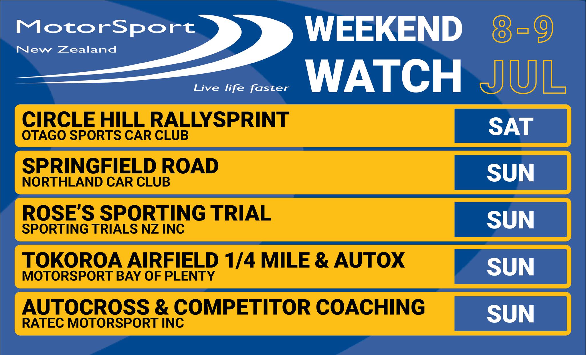 👀 WEEKEND WATCH: 8-9 July 2023 🙌🏽... - MotorSport New Zealand | Facebook