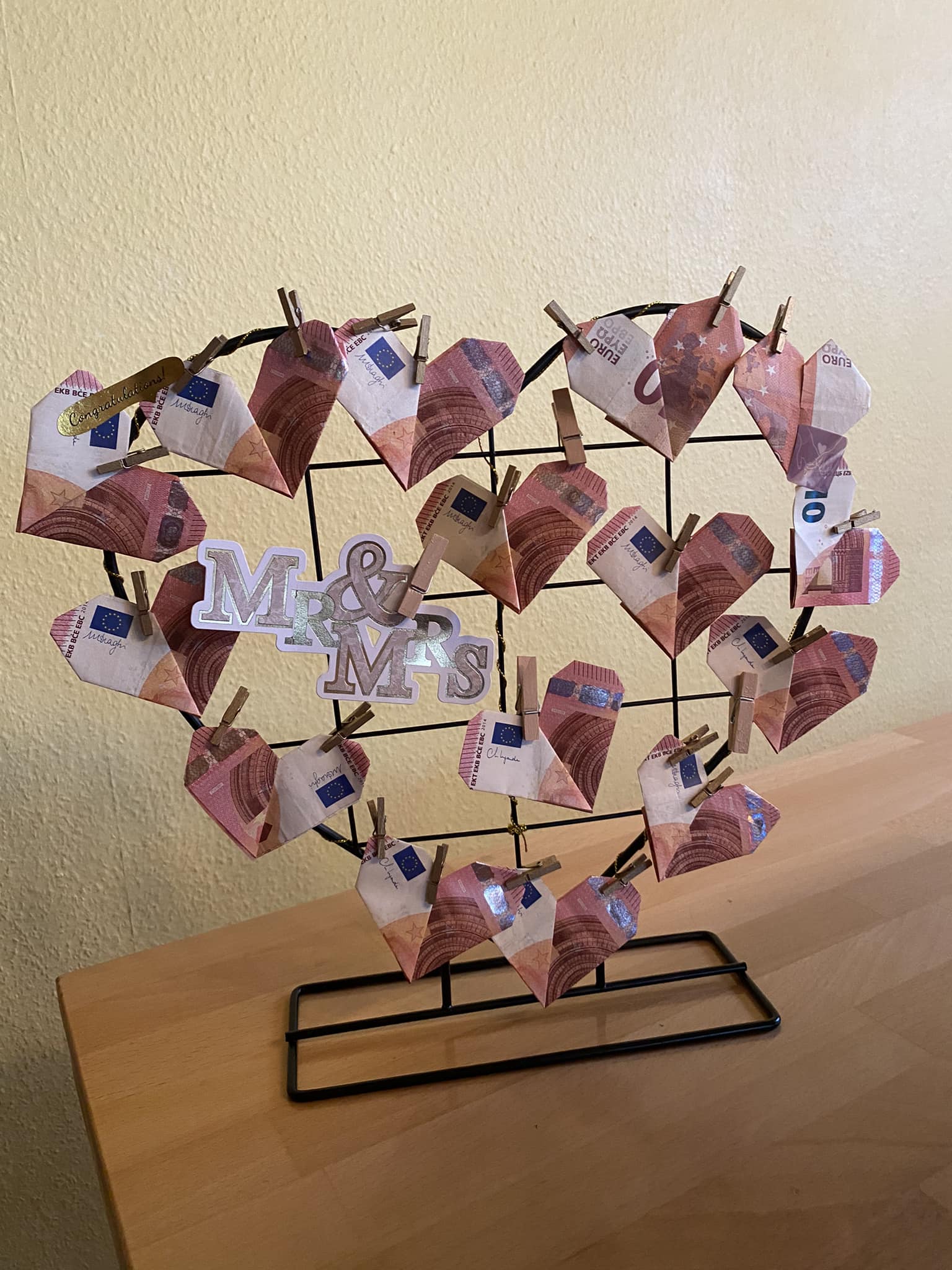 Zur Hochzeit gebastelt 🙂 Herz Rahmen ist vom TEDi