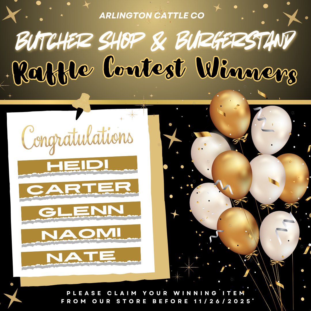 Arlington - 🎉 HUGE congrats to our raffle winners! We're beyond ...