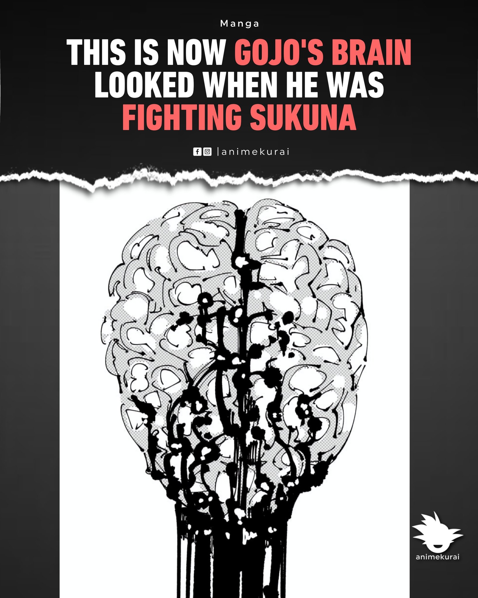Animekurai - LOOK:This image revealed the state of Gojo's brain during ...