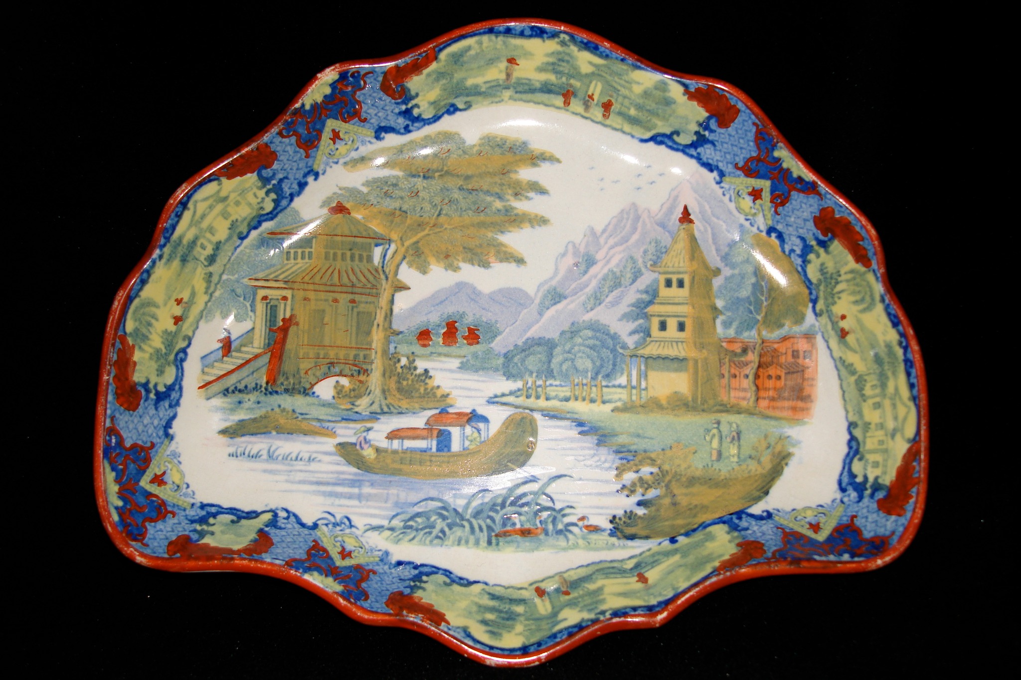 Transferware - Shown is a Robert Hamilton (1811-1826) dessert dish ...