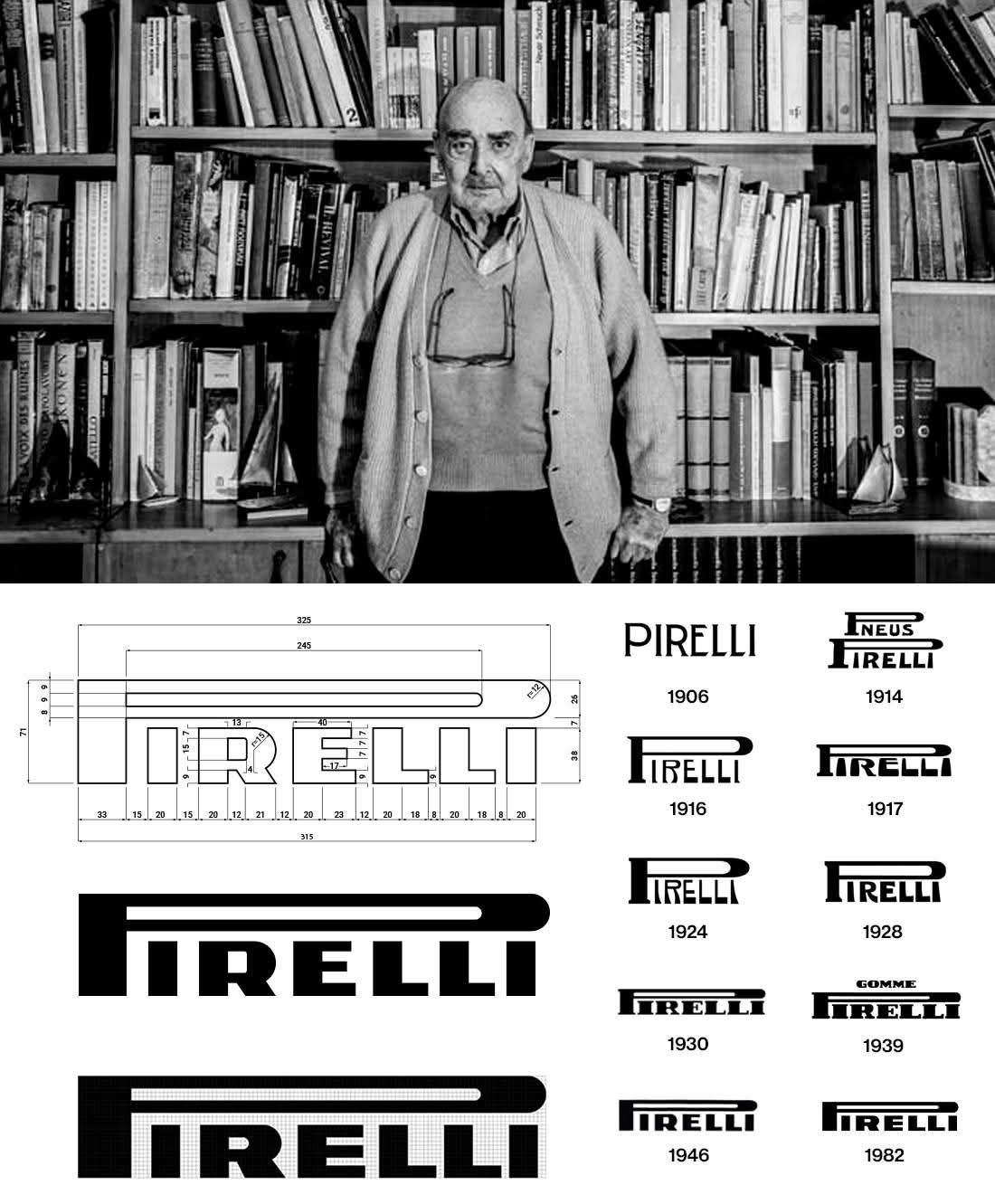 Pirelli's iconic logo redesign by Salvatore Gregorietti