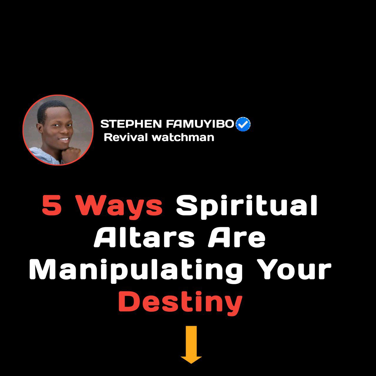 5 ways spiritual altars are... - Steven of Fejosbaba Tv | Facebook