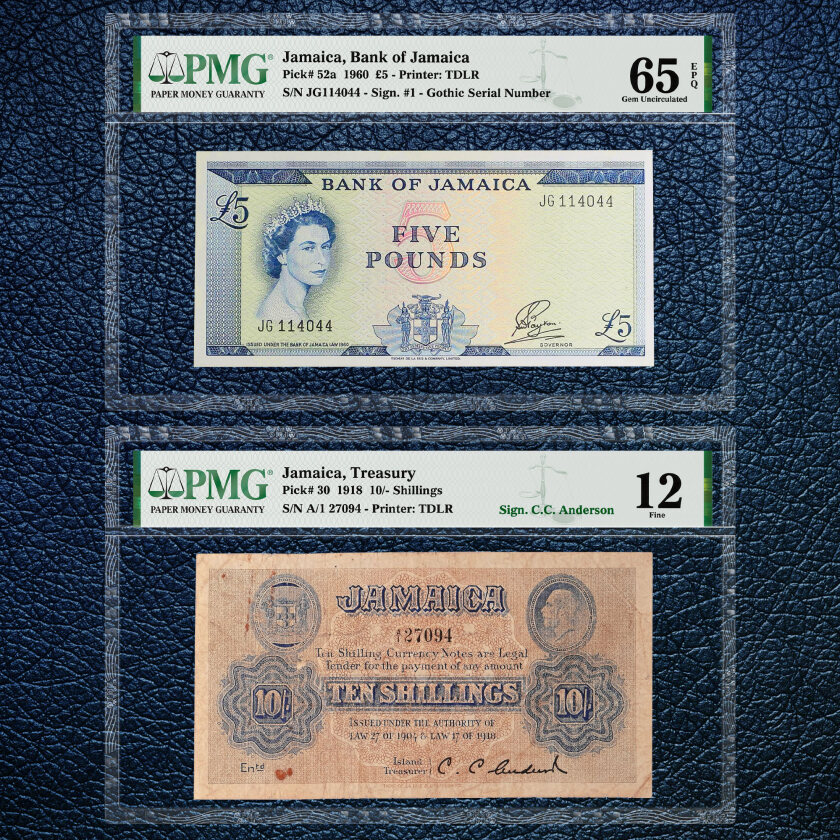 PMG-certified banknotes from the Isabella Chang Fong & Ian 