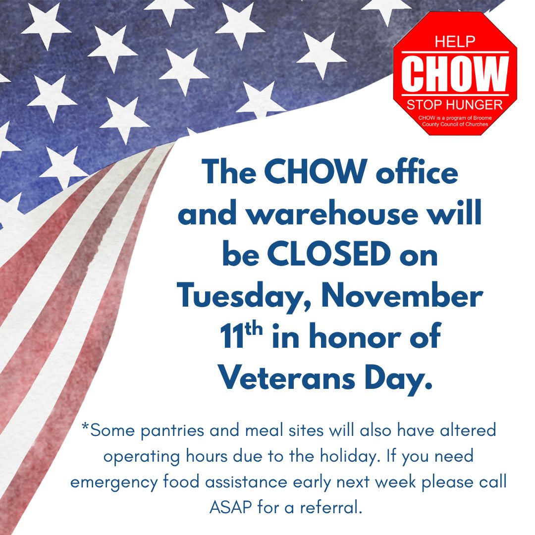 CHOW - 🇺🇸 The CHOW office and warehouse will be CLOSED... | Facebook
