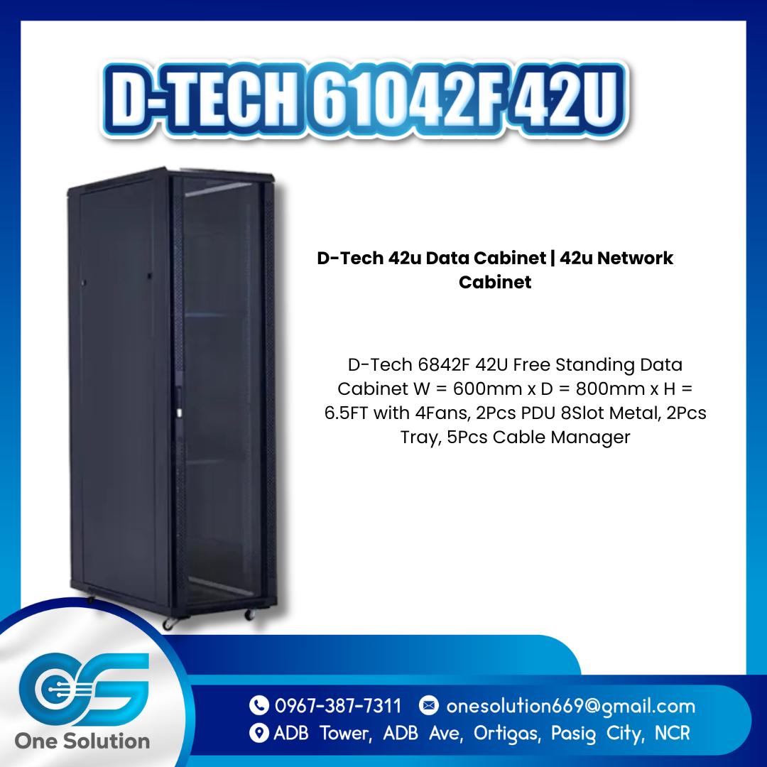 D-Tech 6842F 42U Free Standing Data Cabinet W = 600mm x D = 800mm
