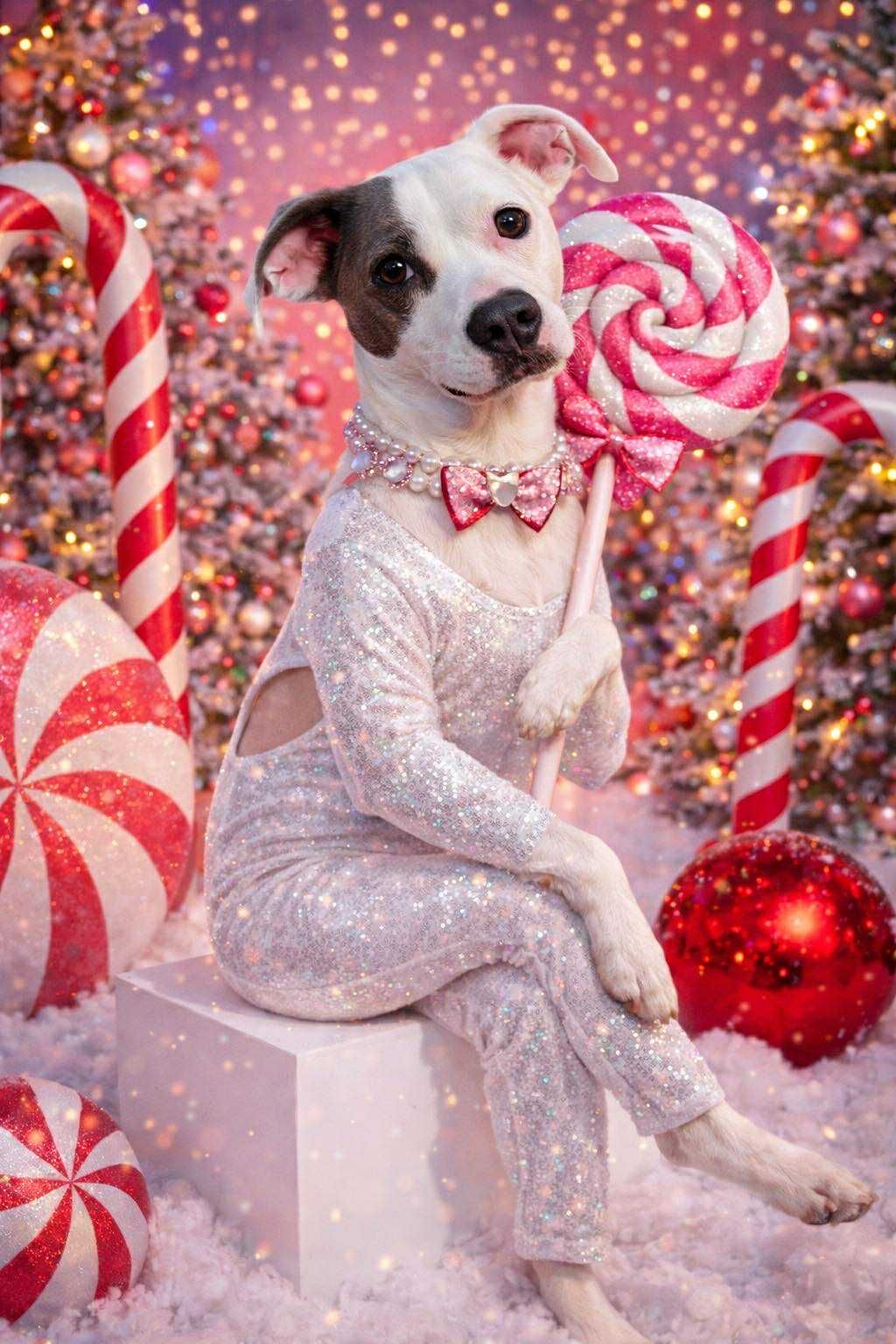 cute dogs dressed up for christmas We my dog Lilo Christmas!! Isn't she just adorable 😍? This is a viral trend, show me your's!! #dog #dogs Christmas tree Color:ECRU 2/26/25 IB How Does Becca Kufrin's