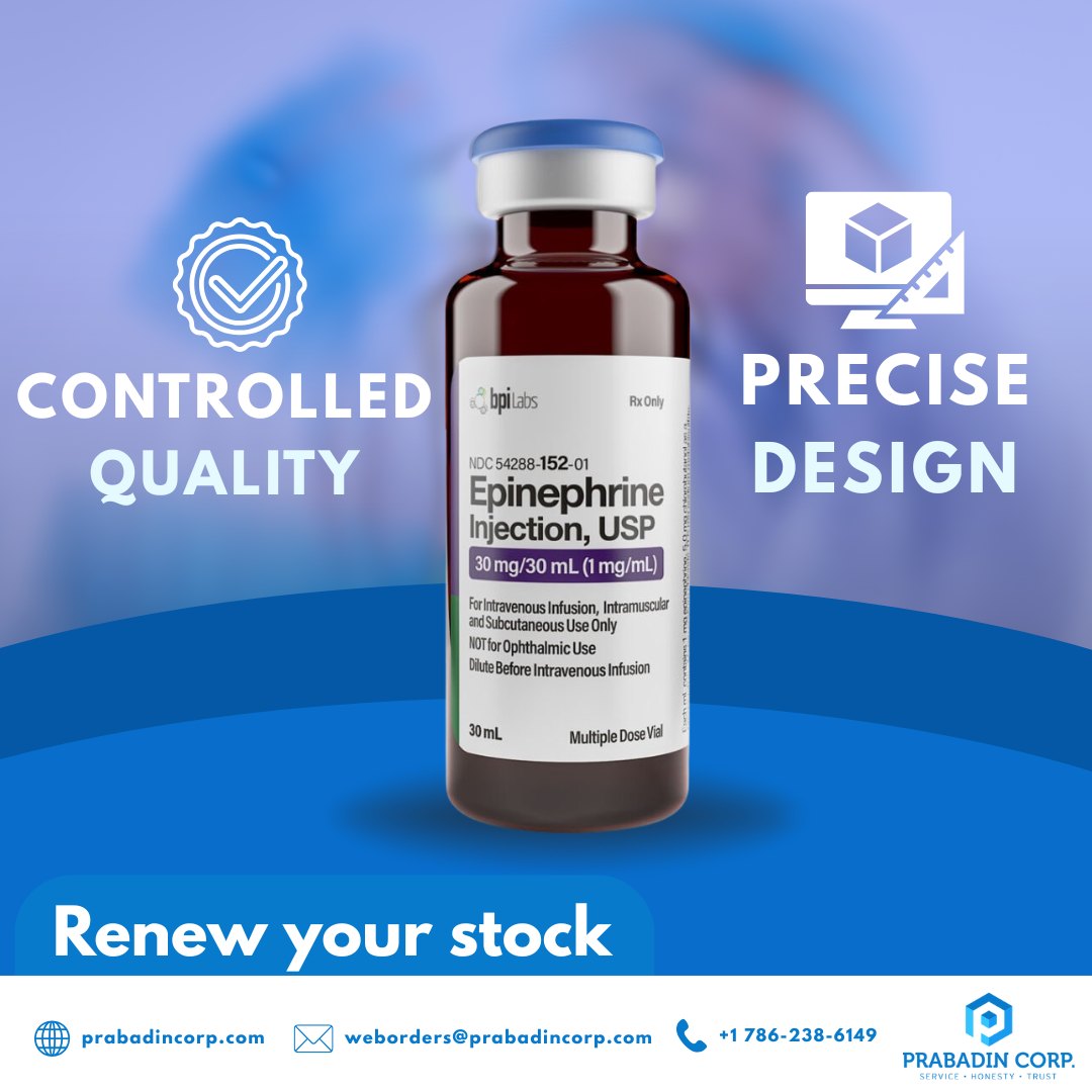 Prabadin - Epinephrine Injection, USP 30 mg/30 mL is formulated under ...