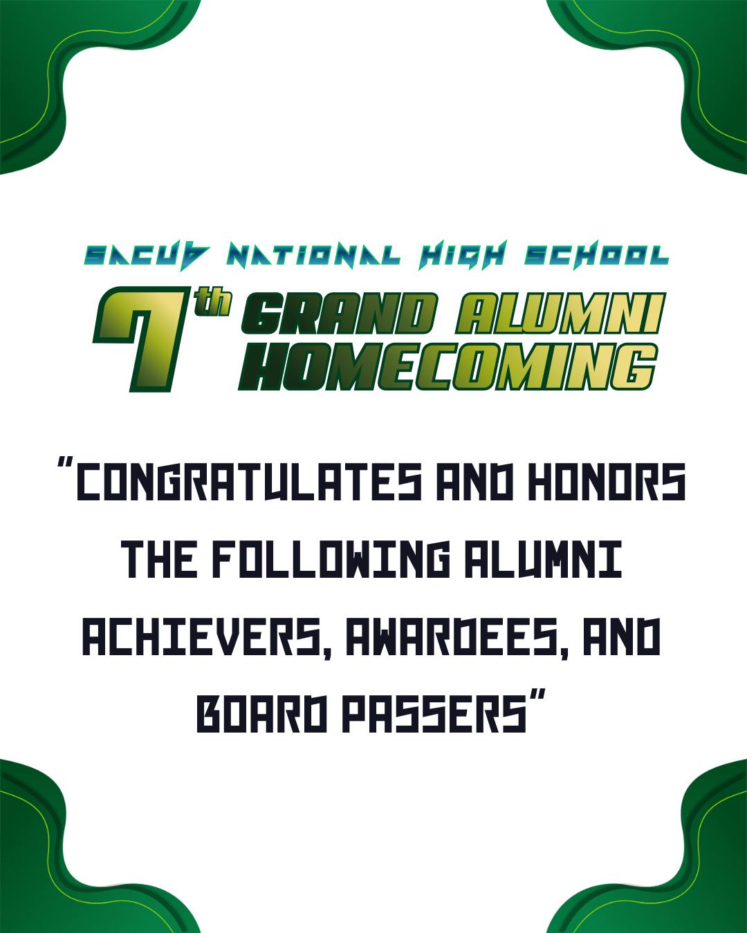Sacub NHS Alumni Association