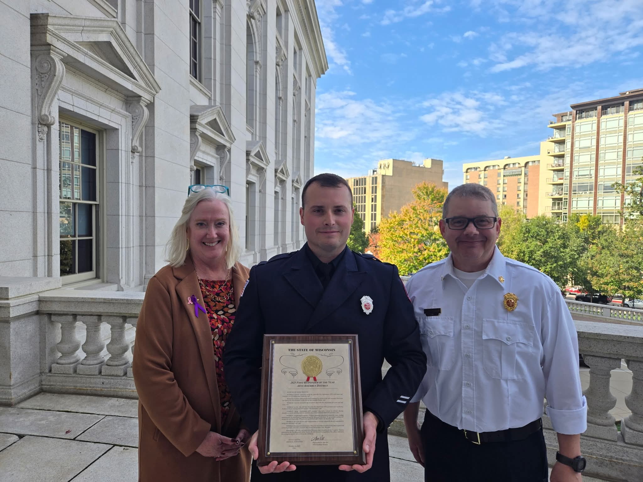 Janesville - A well deserved recognition for Janesville Firefighter ...