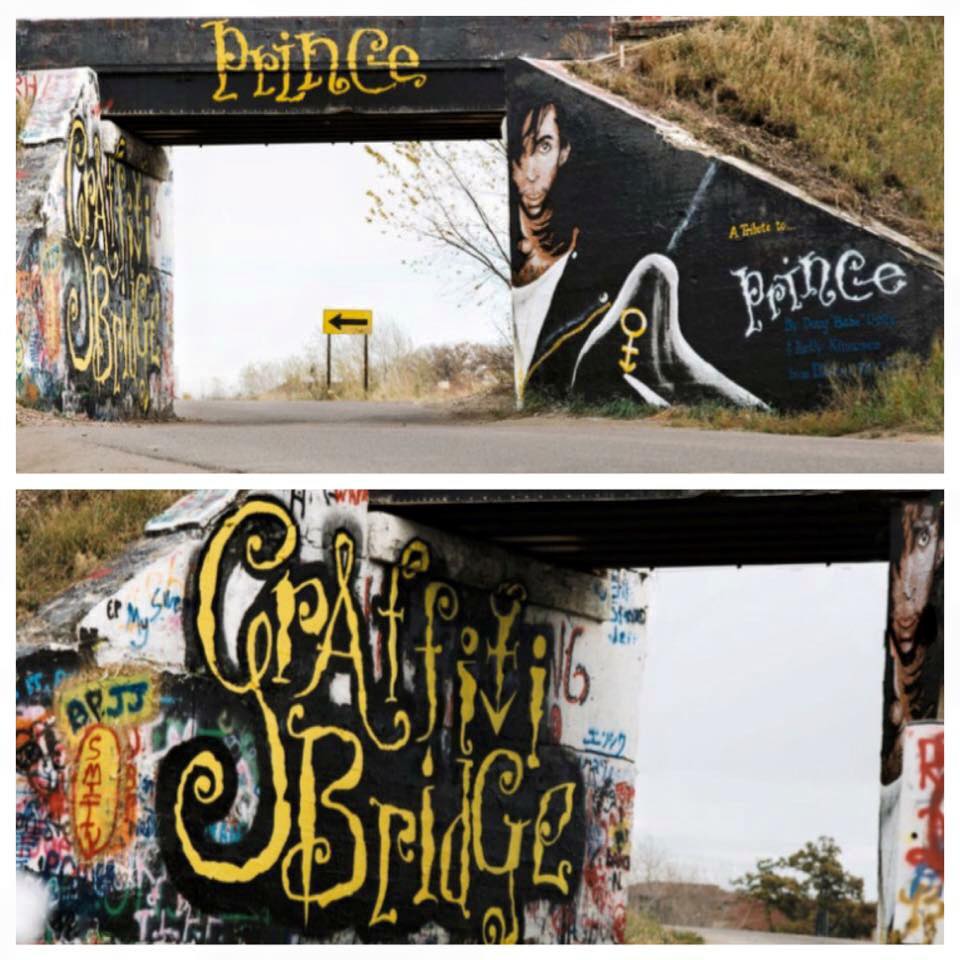 Prince - The original Graffiti Bridge in Prince's hometown of