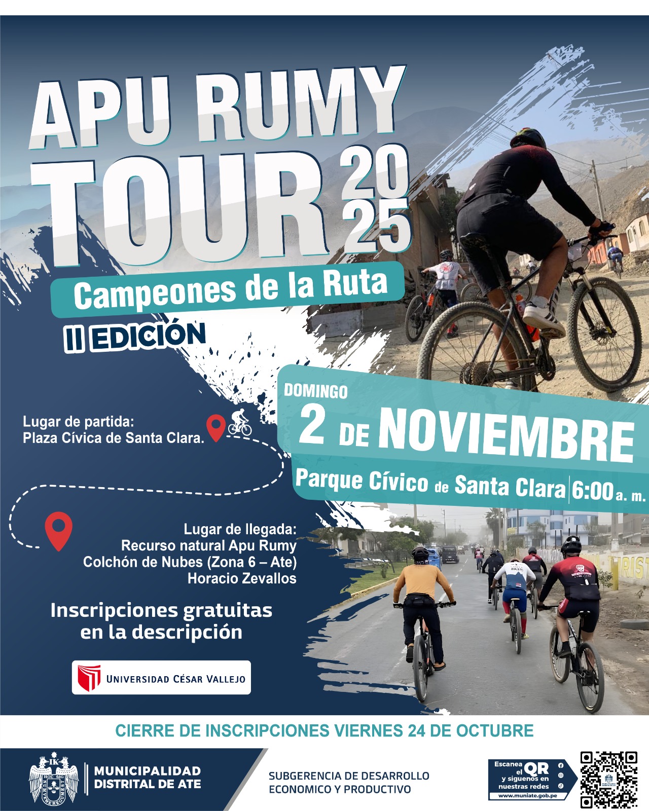 Municipalidad - 🚴‍♂️ ¡VUELVE EL APU RUMY TOUR 2025! Prepárate para ...