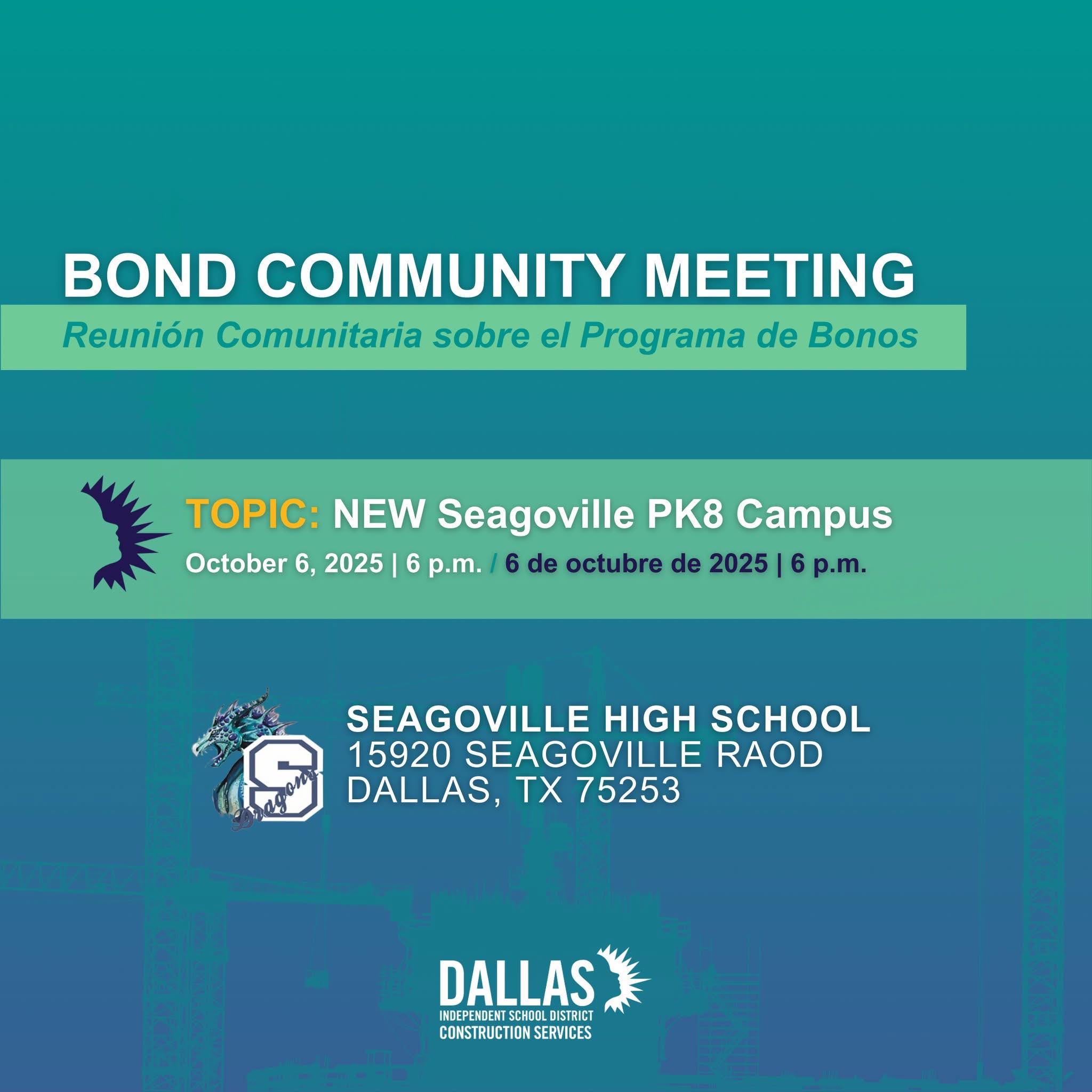 📣 Bond Community Meeting📣 Join us as we discuss exciting plans