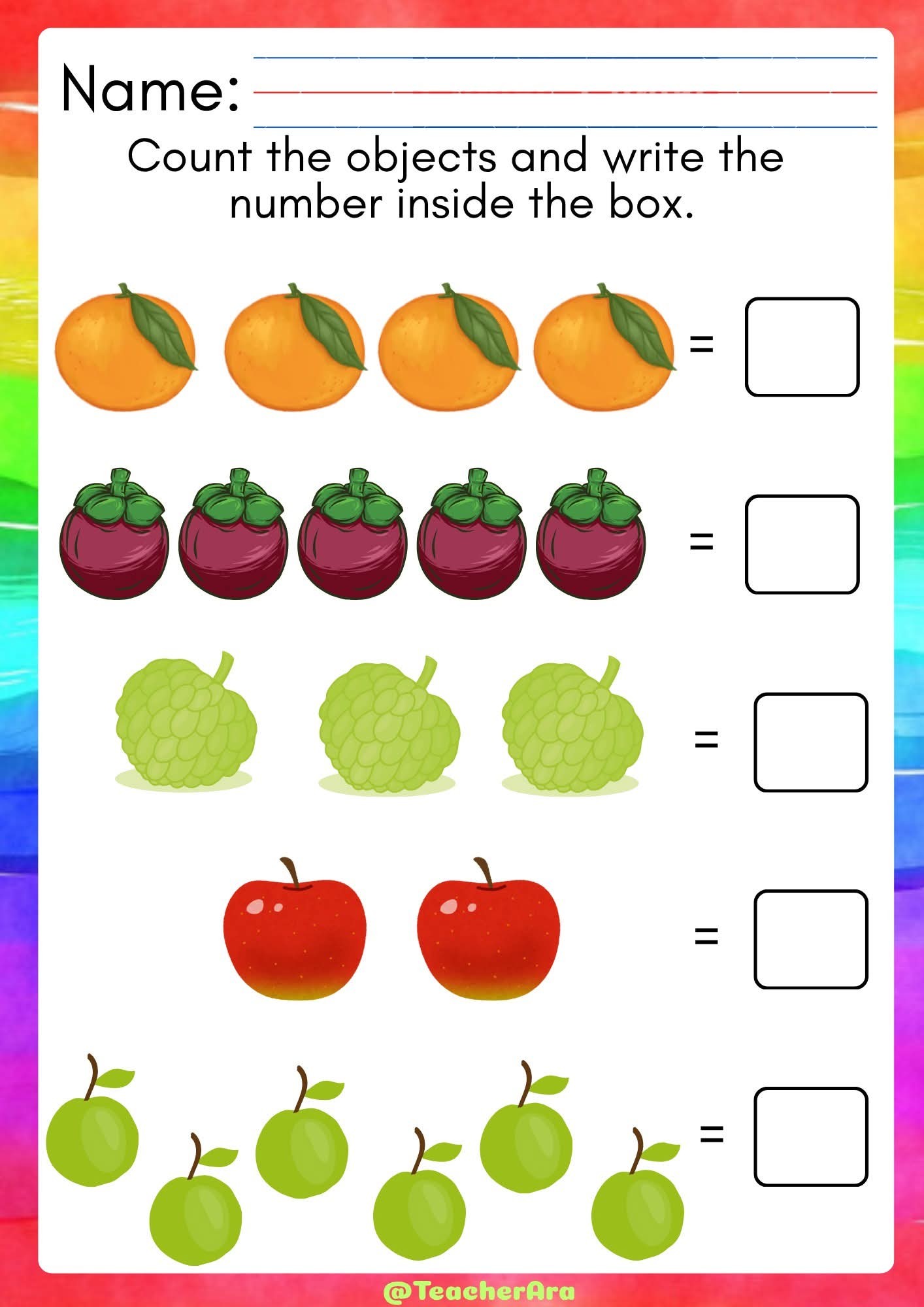 Ma'am Ritch - Numeracy Worksheets | Count, Think & Write!... | Facebook