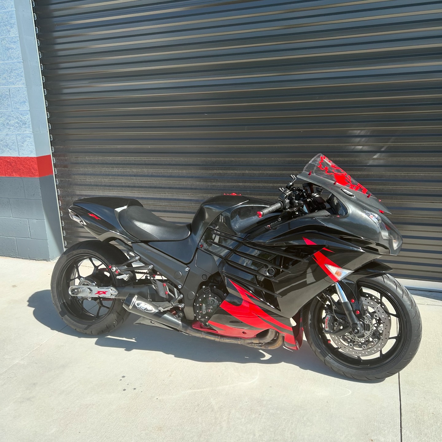 186hp. James' ZX14 got a new air filter, chain and sprockets, ecu