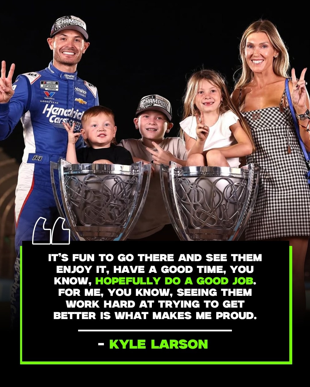 Kyle - Kyle Larson says seeing his kids give their best is the biggest ...