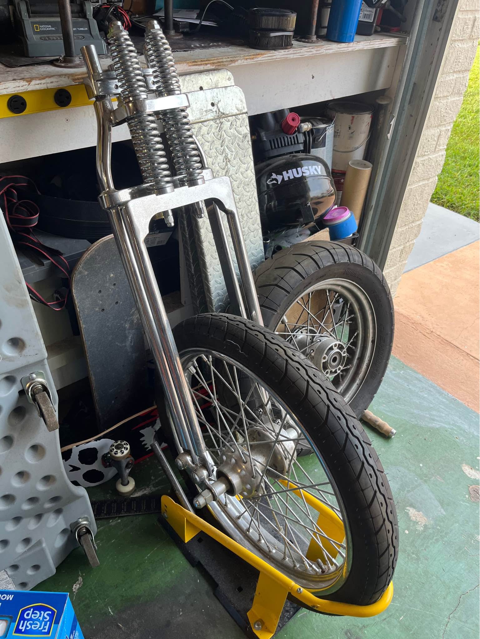 Harley Davidson Brand spanking new 22” Springer front end with a used ...