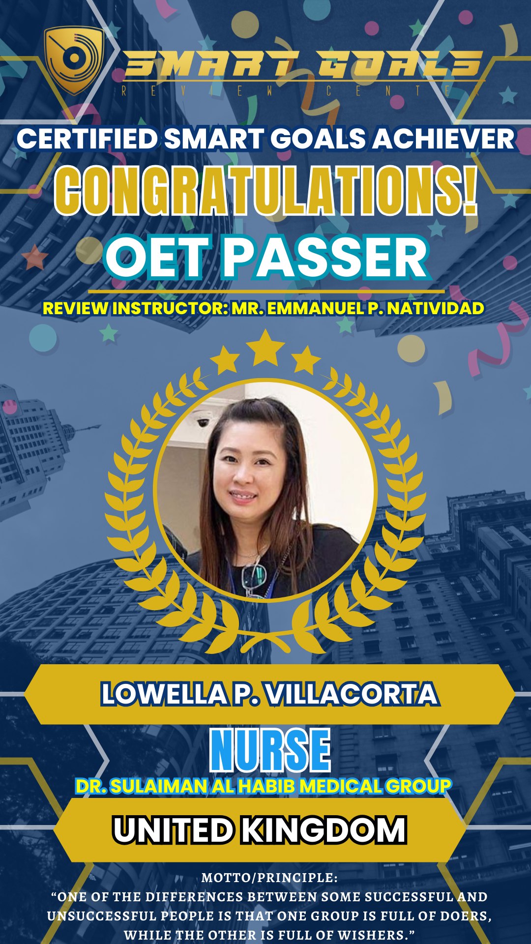 SMART GOALS Review Center - Certified SMART GOALS achiever ...