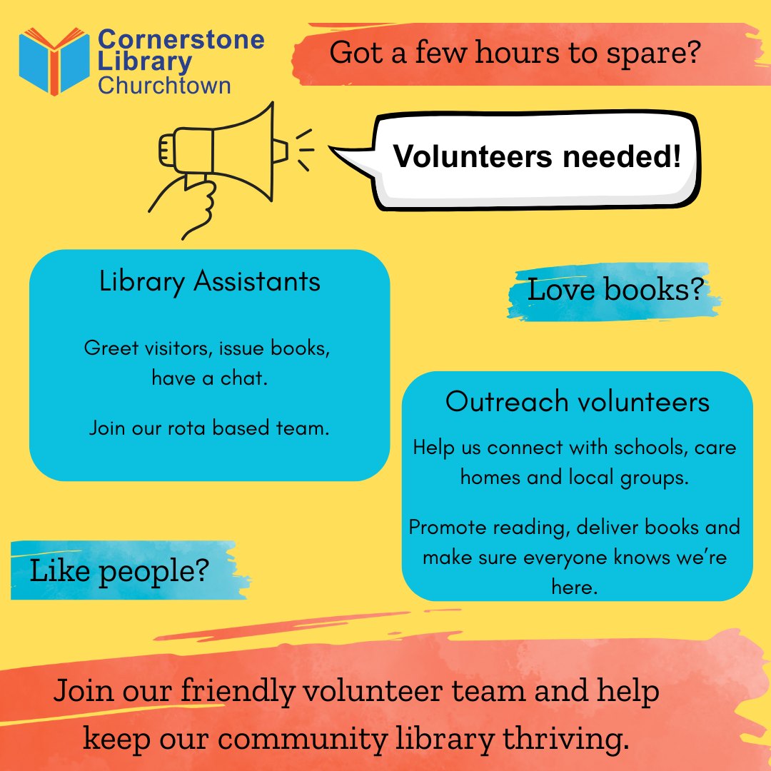 📚 Volunteer with Us... - The Cornerstone Library Churchtown | Facebook
