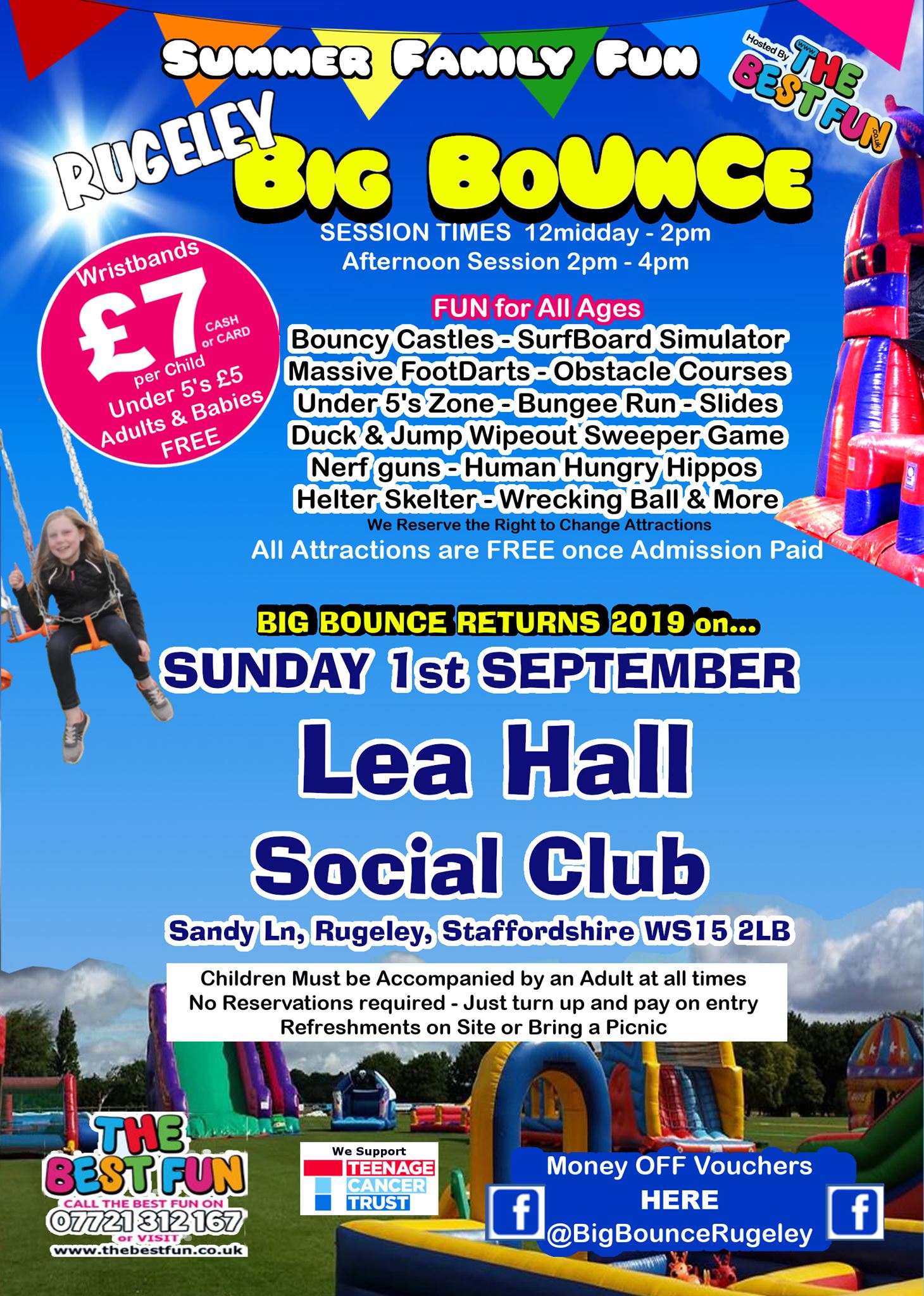 Big Bounce Cannock - This Sunday 1st September - Lea Hall Social club ...