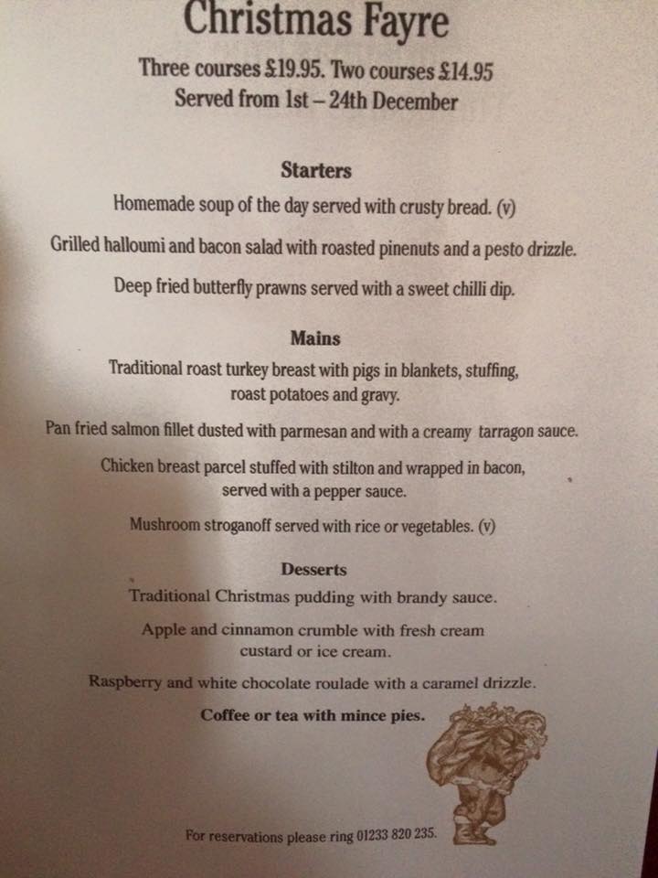 Our Christmas menu is now... - The George, Bethersden | Facebook