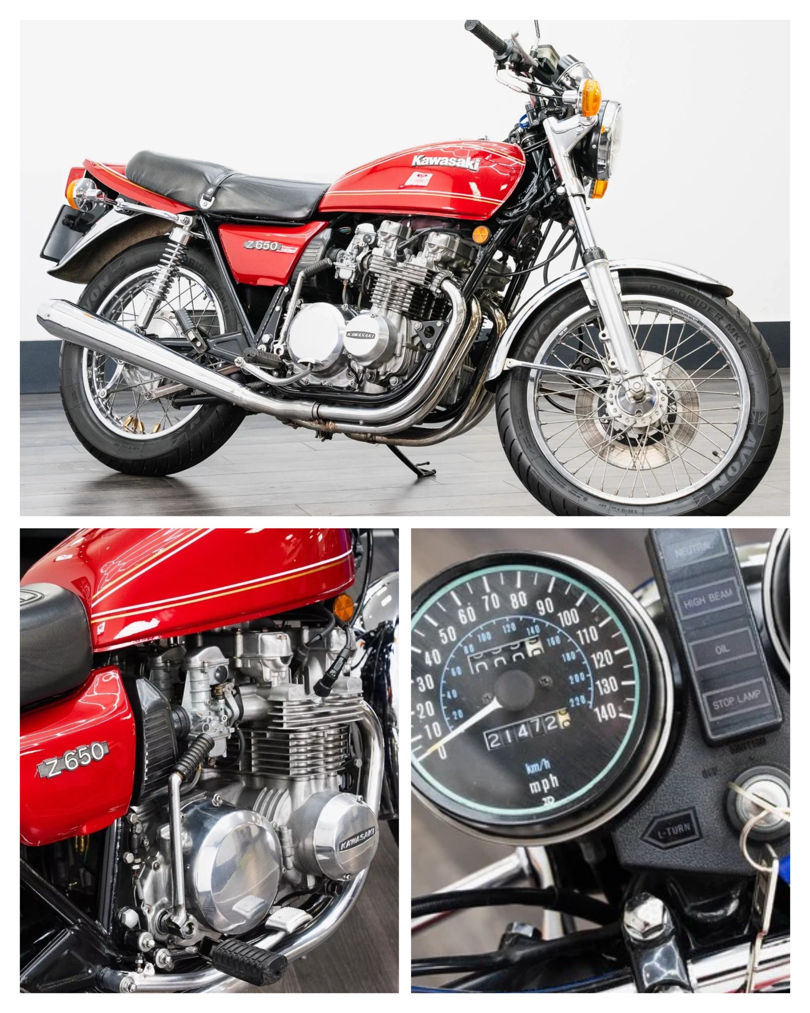 Ad: 1978 Kawasaki Z650 Custom (720cc) 