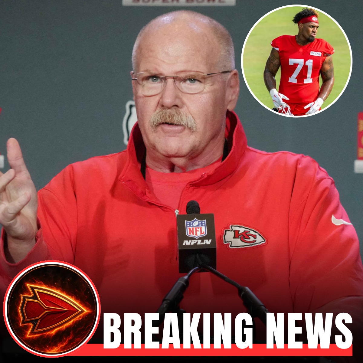 Kansas - SAD NEWS: Coach Andy Reid officially updates the Kansas City ...