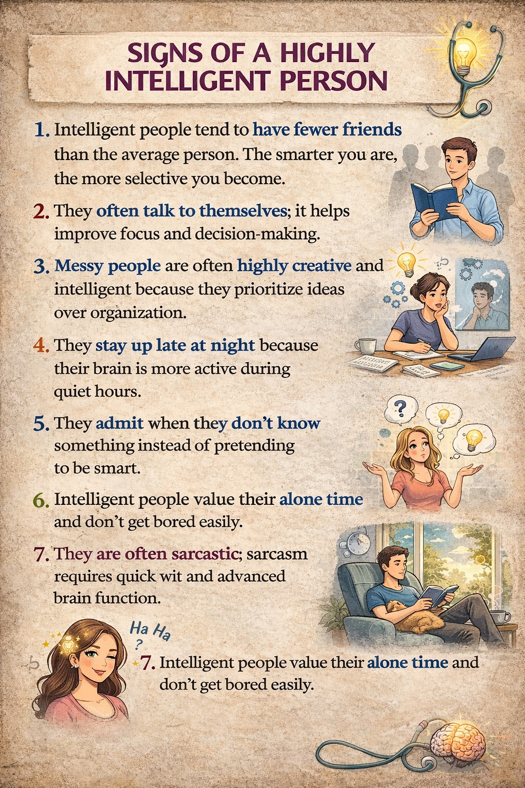 Exercise - SIGNS OF A HIGHLY INTELLIGENT PERSON🧠 Ever noticed these ...