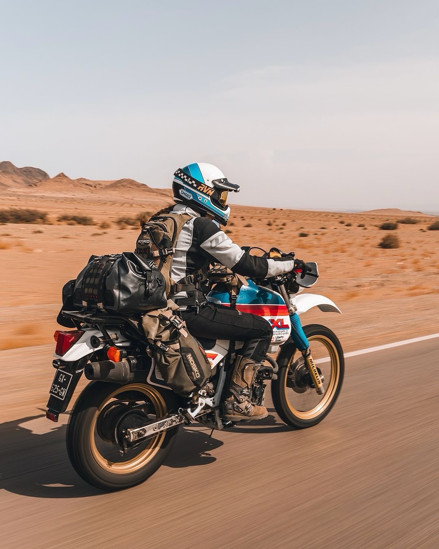Ridding through Morocco on a Honda XL 600 sounds like our version