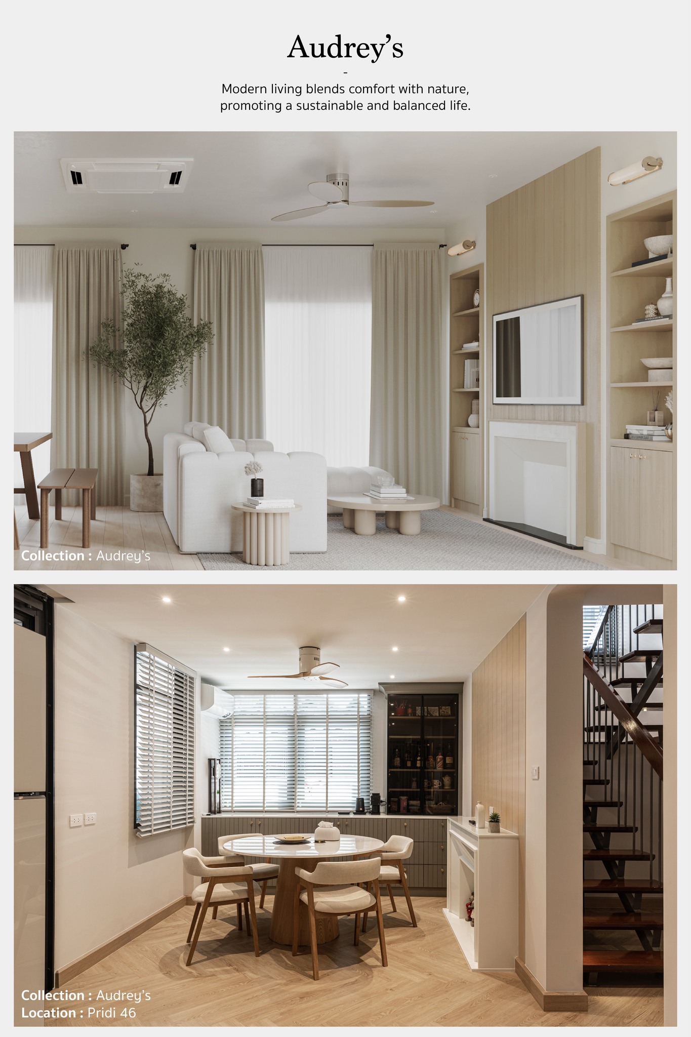 Design - 📖 Collection : Audrey's การผสมผสานธรรมชาติ เส้นสายที่สะอาดตา ...