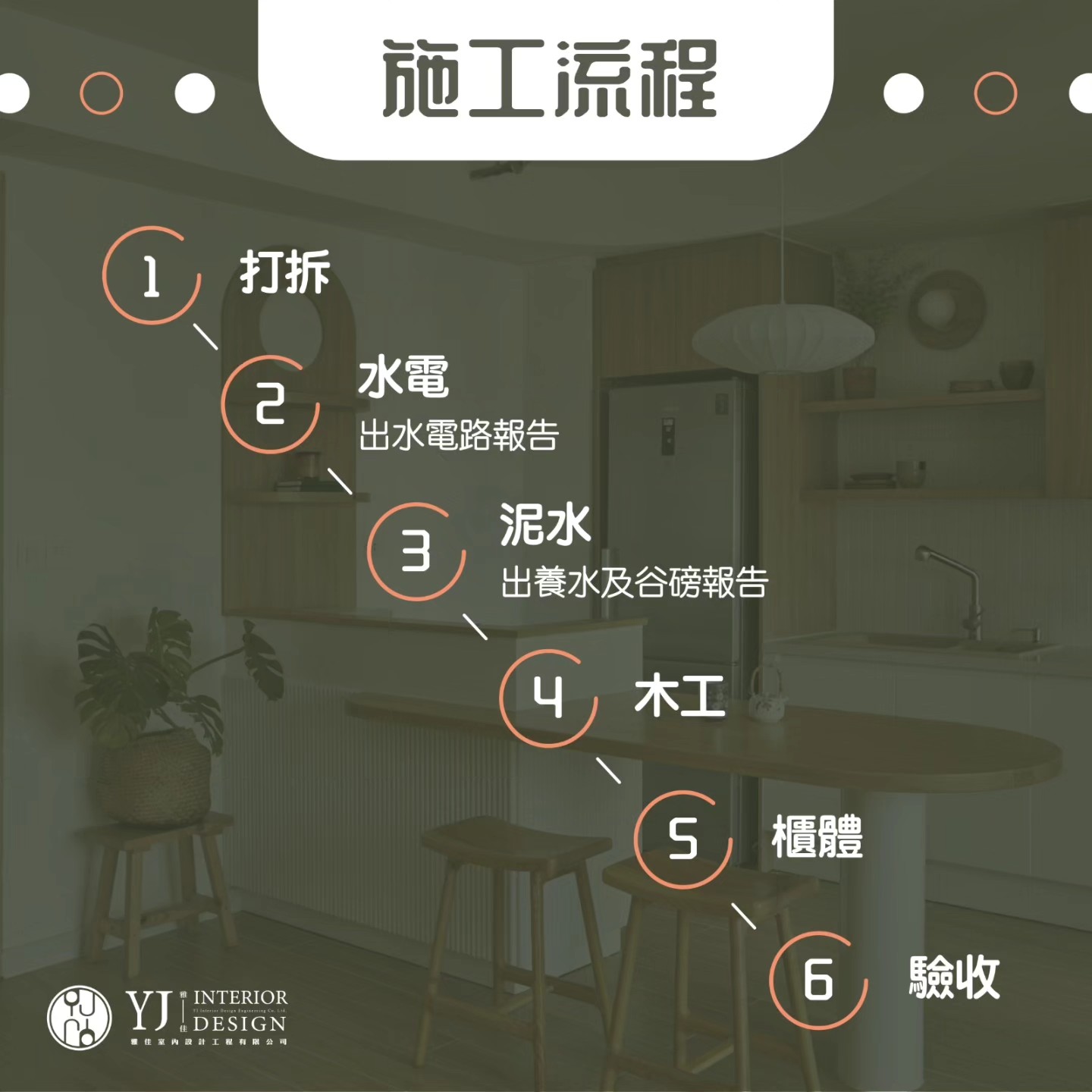 施工流程 - YJ Interior design 雅佳 - 室內設計及工程