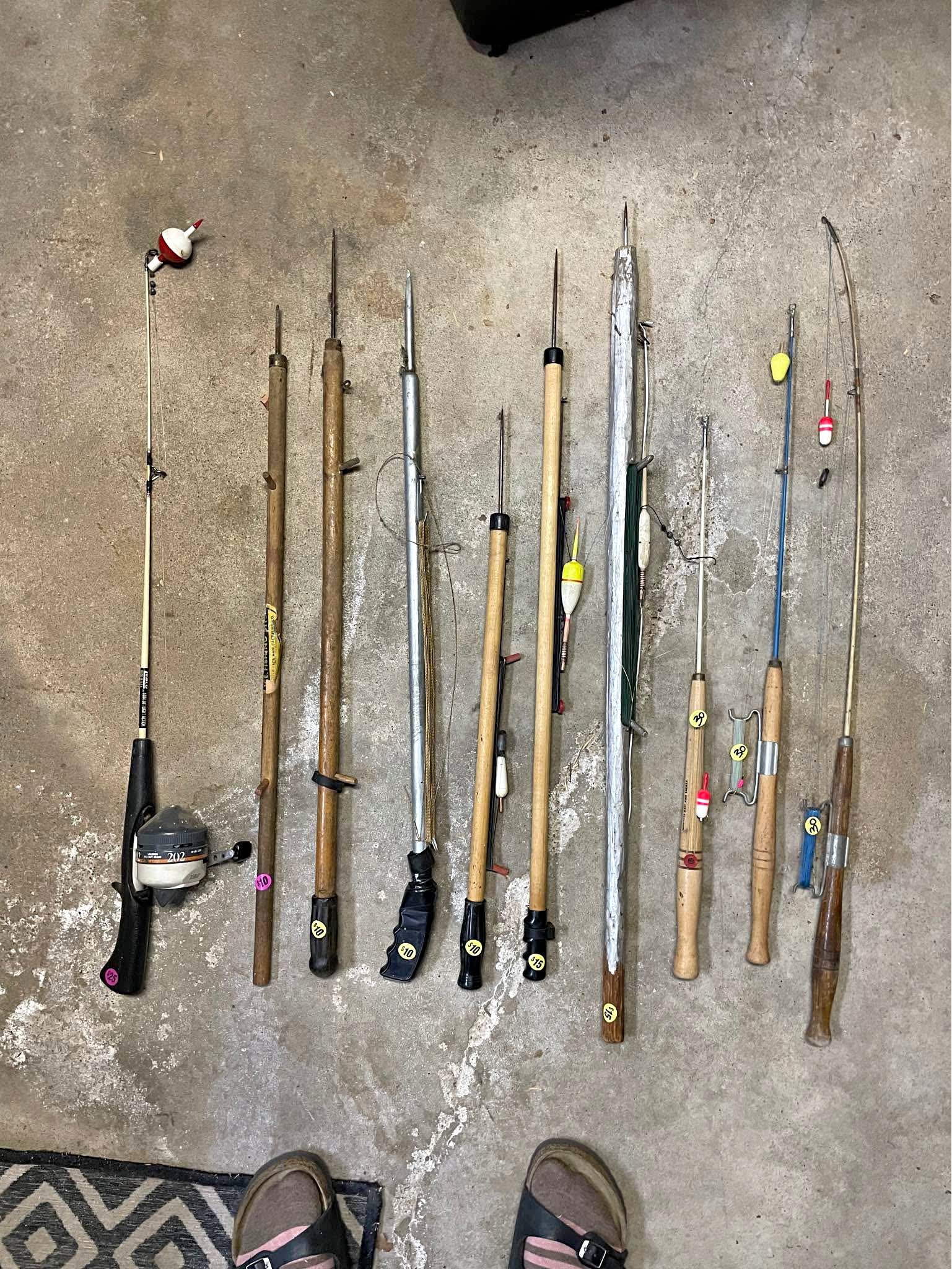 4 fishing rods. $40 each. Look at video for better view of them ...