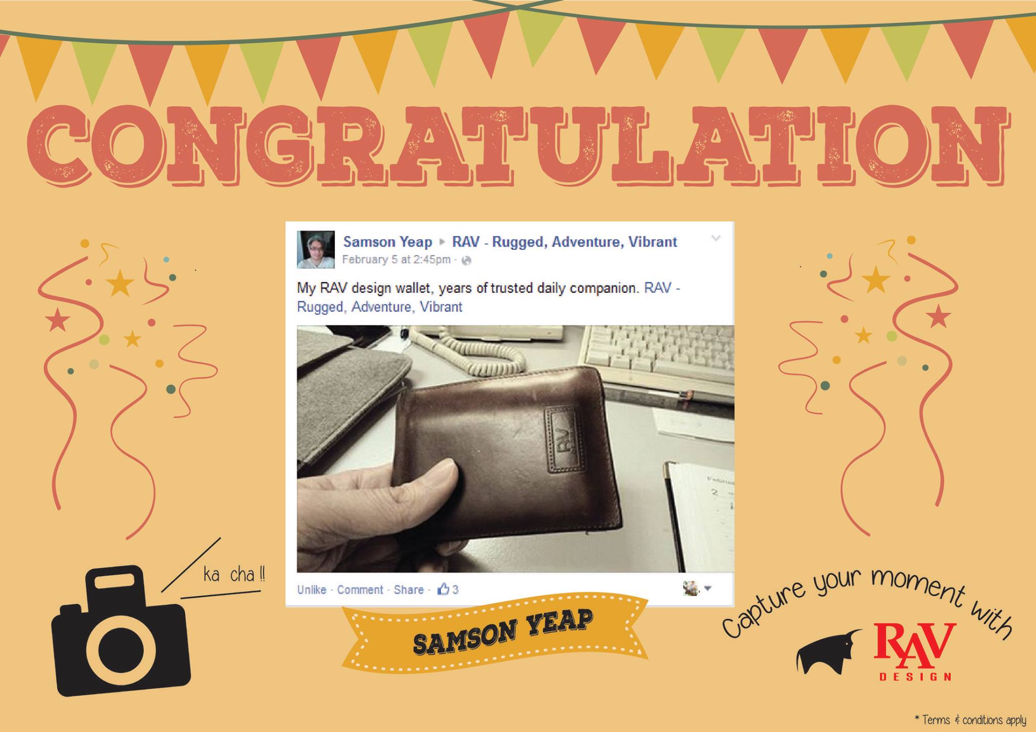 RAV Design MY - CONGRATULATIONS!! Here are the 5 winners...