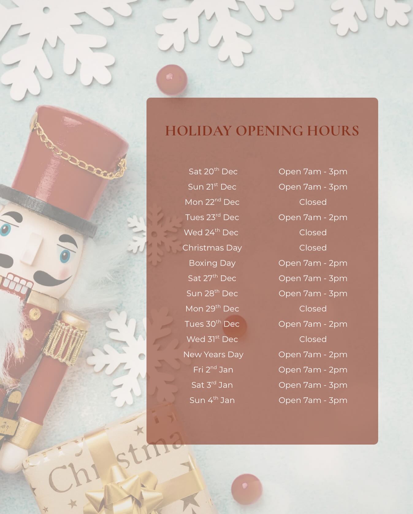 UPick - Our holiday hours are here! Serving comfort, joy and farm-fresh ...