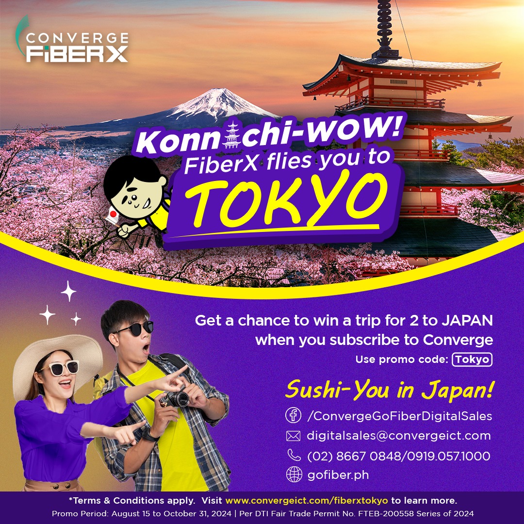 Converge FiberX - Konnichi-WOW! Get ready to fly to Japan!...