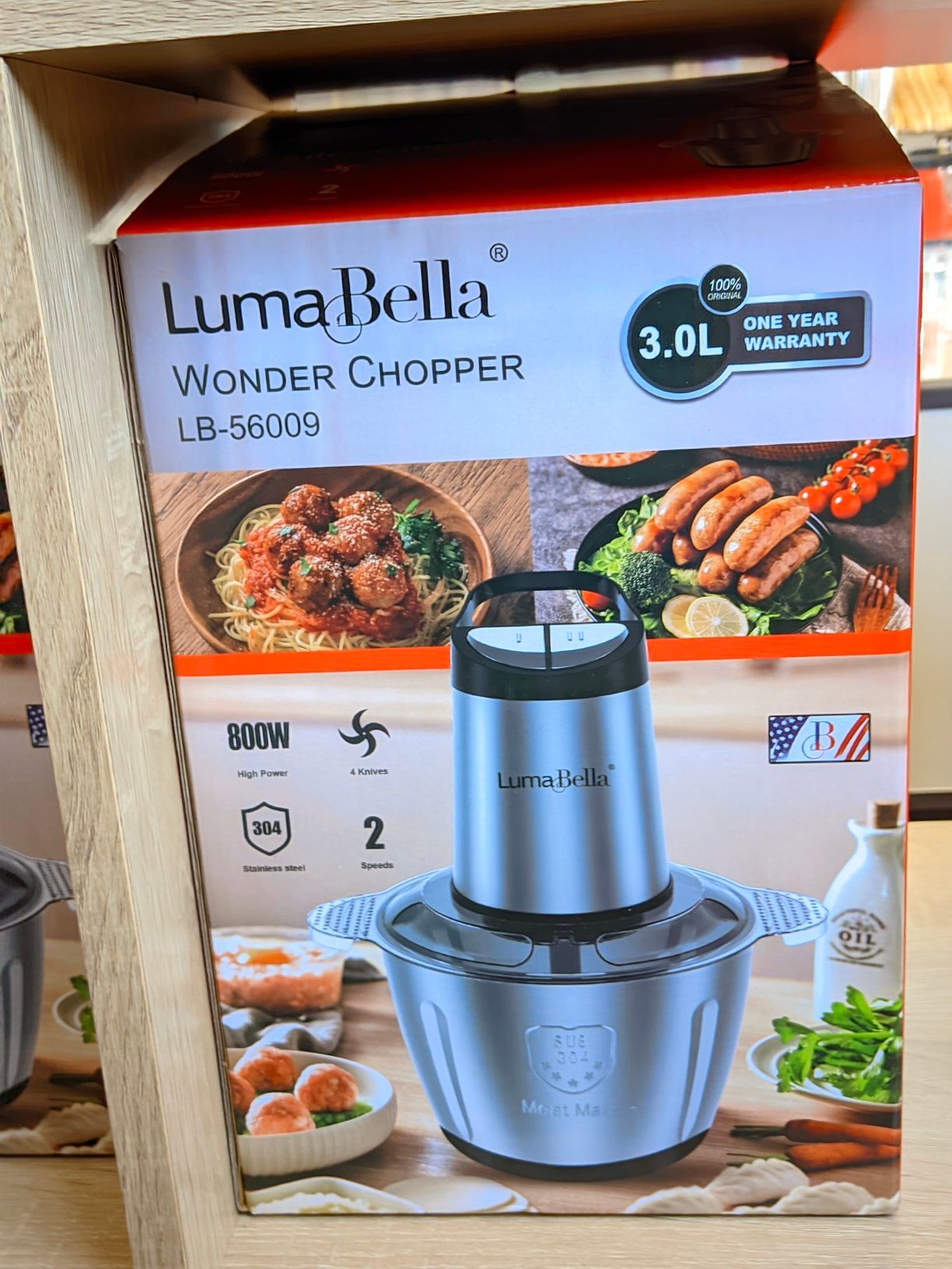 Hachoir Électrique Mini Hachoir à Viande 5L avec 6 Lames Mixeur Électrique de 500W avec 5 Vitesses pour Viande, Légumes, Nourriture pour Bébé et Fruits (A