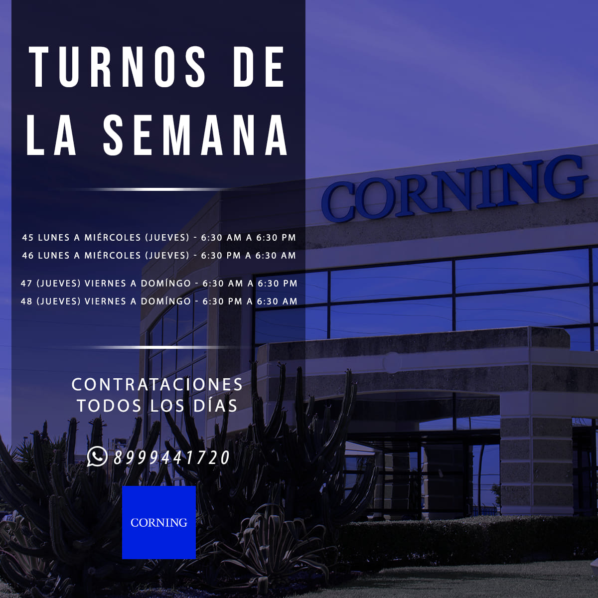 Corning México - VEN A PLANTA 1 PARA REALIZAR TU PROCESO... | Facebook
