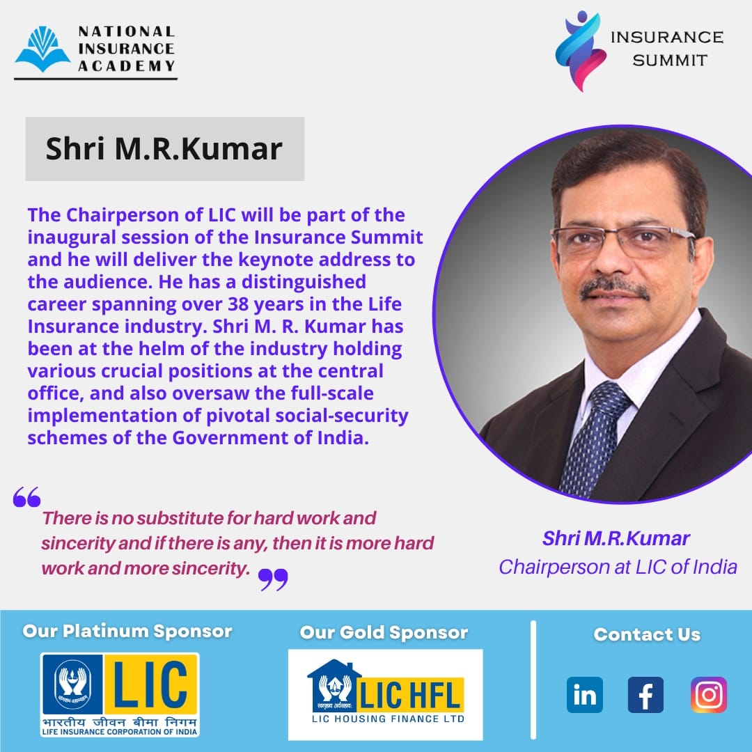 Meet our keynote speaker Mr. M. R.... - Insurance Summit NIA | Facebook