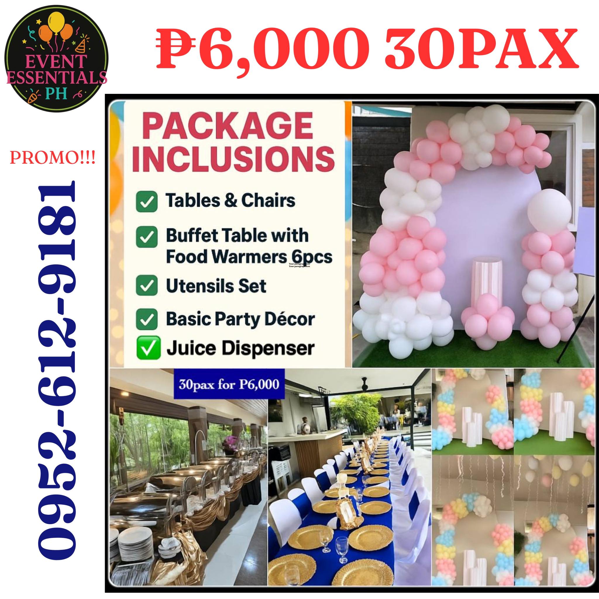 🎉 Party Setup Package! 🎉 30pax na 🥳🥳... - Event Essentials PH | Facebook