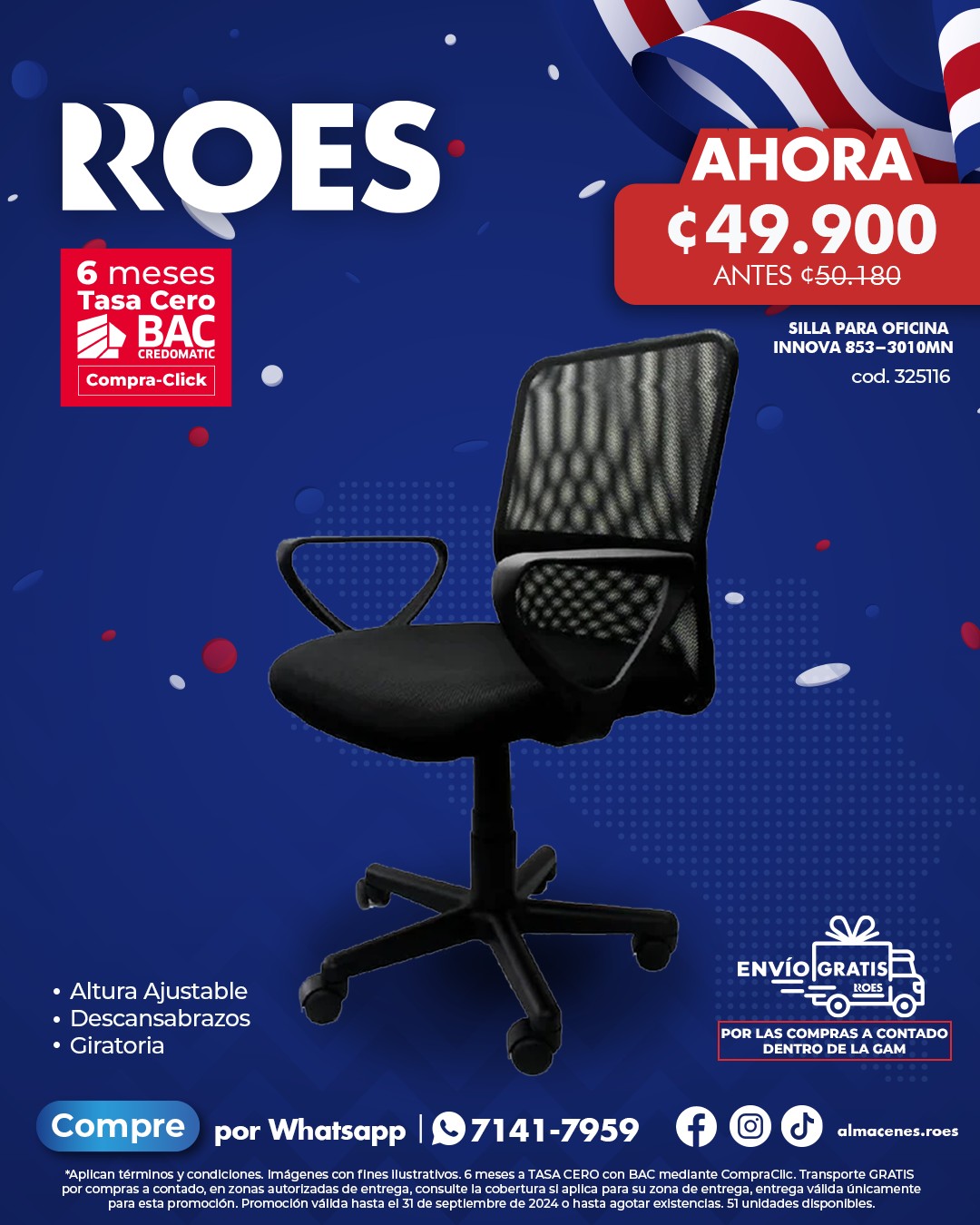 Almacenes ROES - Con su espaldar de altura fija y apoyo...