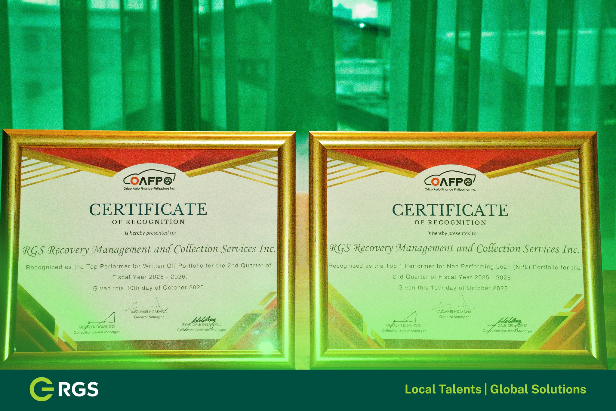 RGS is awarded Top Performer for... - RGS Global Solutions | Facebook