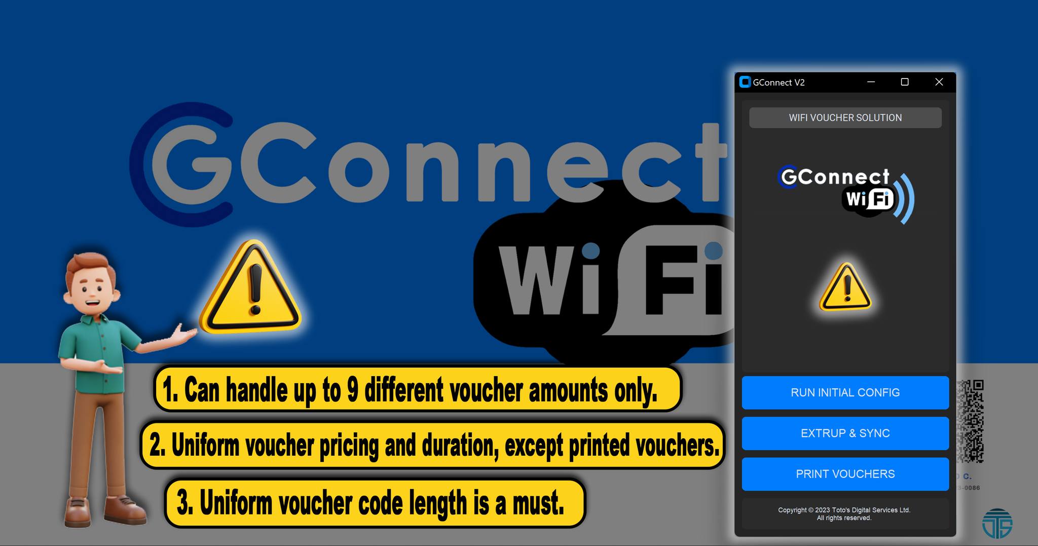 GConnect App (Open-source WiFi Voucher Solution) | ## INFO: Limitations ...
